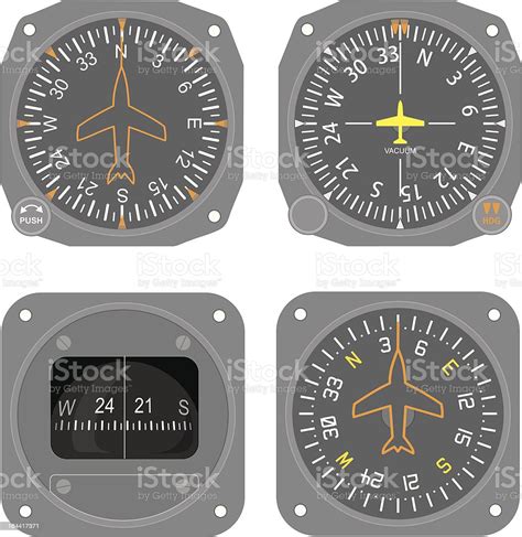 Aircraft Instruments Stock Illustration - Download Image Now - Airplane ...