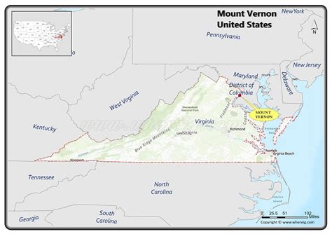 Where is Mount Vernon, Virginia? Map, Places to Visit, Attractions, Facts