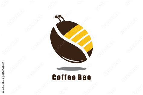 coffee logo design with bee logo concept modern Stock Vector | Adobe Stock