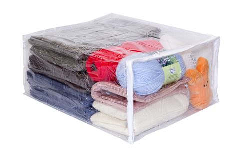 10-Pack Heavy Duty Vinyl Zippered Storage Bags Clear 15" x 18" x 8 ...