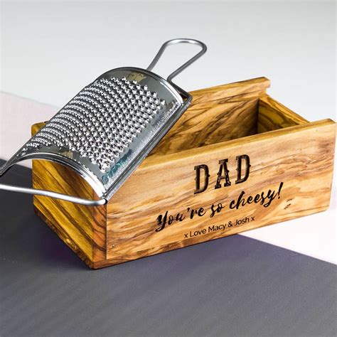 Cheese Grater With Personalised Olive Wood Box | Wood boxes, Cheese ...