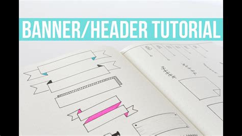 BULLET JOURNAL BANNERS & HEADERS TUTORIAL - YouTube