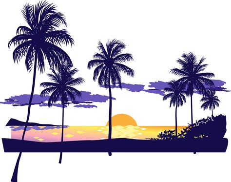 Sunset Beach Icon - Beach sunset dusk png download - 2313*1825 - Free ...