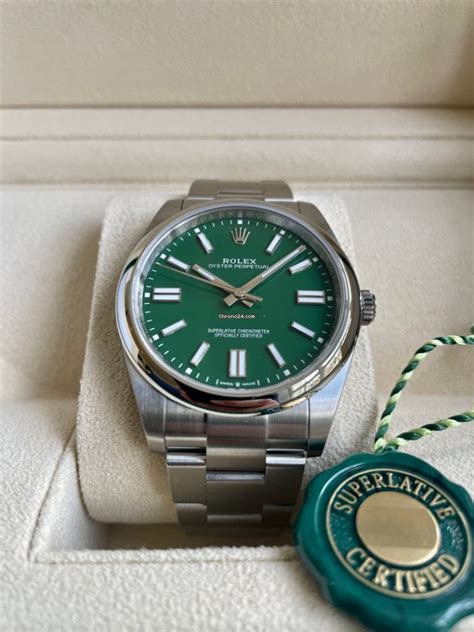 Rolex Oyster Perpetual 41 Green Dial Fullset new 02/2023 for $12,183 ...