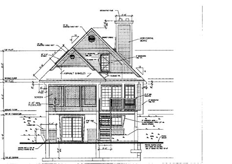 Architectural Drawing of Pitched Roof House | Architecture drawing ...