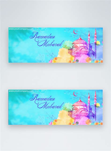 Watercolor ramadan facebook cover template image_picture free download ...