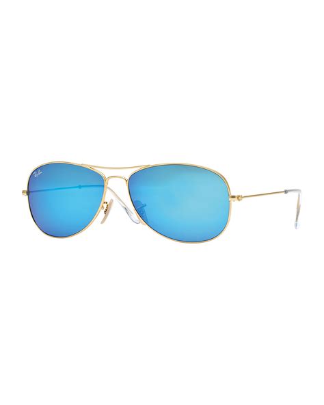 Lyst - Ray-Ban Aviator Sunglasses With Blue Mirror Lens in Blue for Men