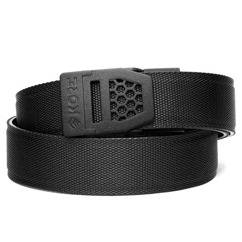 KORE X6 Black Buckle Black Tactical Micro Adjust Belt Size 24"-44"