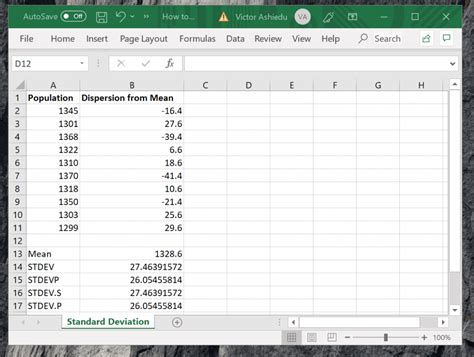 How to Calculate Standard Deviation in Excel | Itechguides.com