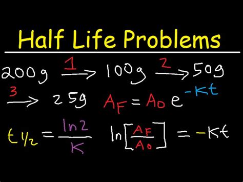 Nuclear Chemistry Half Life Equation - Tessshebaylo