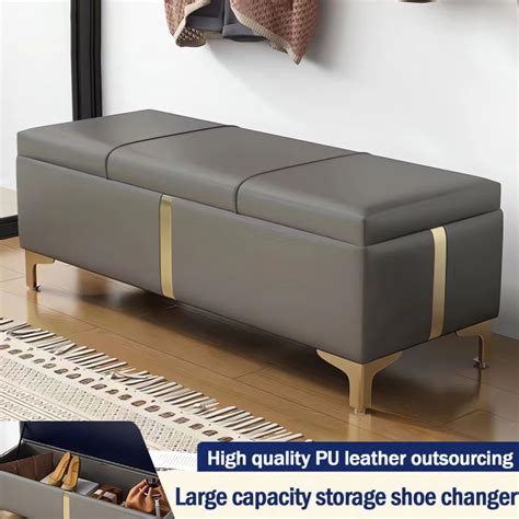 Storage ottoman chair Storage shoe changing stool cabinet sofa bench ...