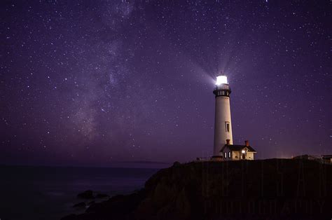 Wallpaper : tower, lighthouse, sky, atmosphere, night, sea, phenomenon ...