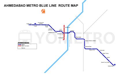 Ahmedabad Metro Blue Line Route Map - YoMetro