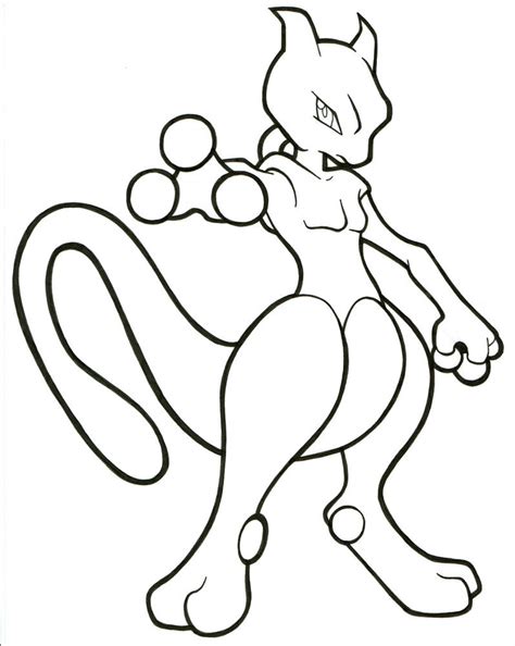 Mewtwo Lineart #150 by ArticWolfSpirit on DeviantArt