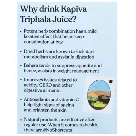 Buy Kapiva Triphala Natural Herbal Laxative Juice 1 L in Wholesale ...