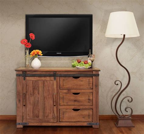 Parota Barn Door TV Console, Parota Barn Door TV Stand