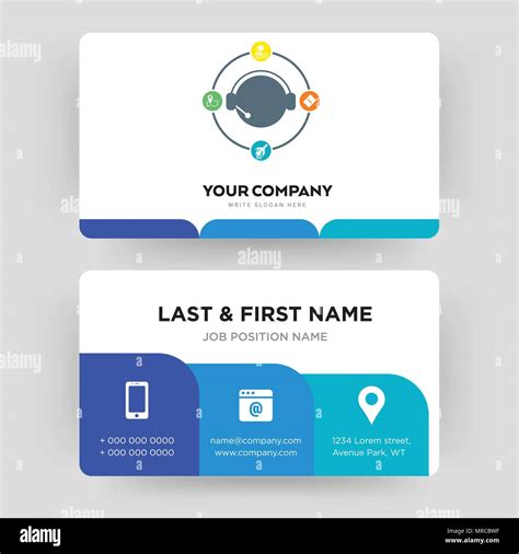 travel agent, business card design template, Visiting for your company ...