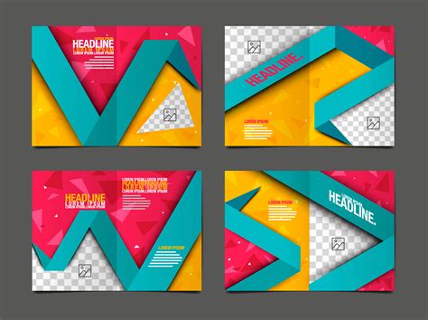 Banner Design Template with Colorful Geometric Background 673333 Vector ...