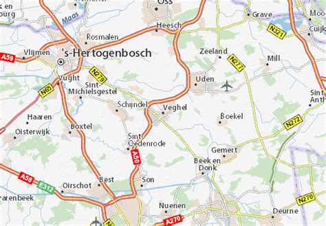 Map of Veghel - Michelin Veghel map - ViaMichelin