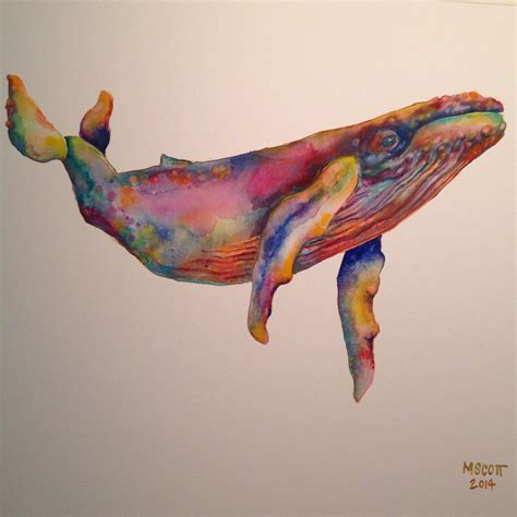 Watercolor Whales - ORIGINAL Watercolor Humpback Whale 18x24 ...