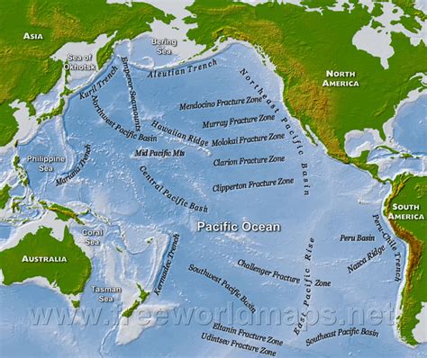 Oceanography: Map of the Pacific Ocean