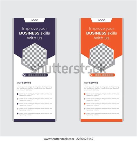 Vertical Banner Design Signboard Advertising Brochure Stock Vector ...