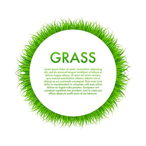 Premium Vector | Circle With Grass, Frame.