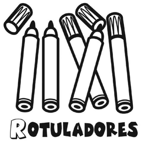 Dibujo para colorear con rotuladores