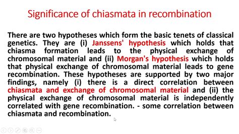 Significance of chiasmata in recombination - YouTube