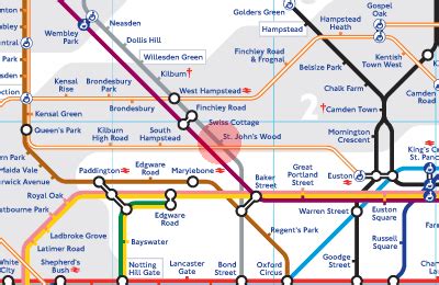 St. John's Wood station map - London Underground Tube