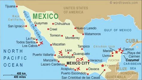 Mexico airport map - Mexico international airport map (Central America ...