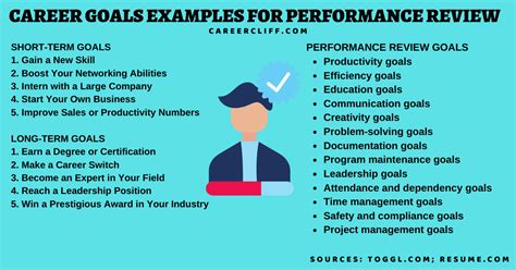 16 Career Goals and Examples for Performance Review - CareerCliff