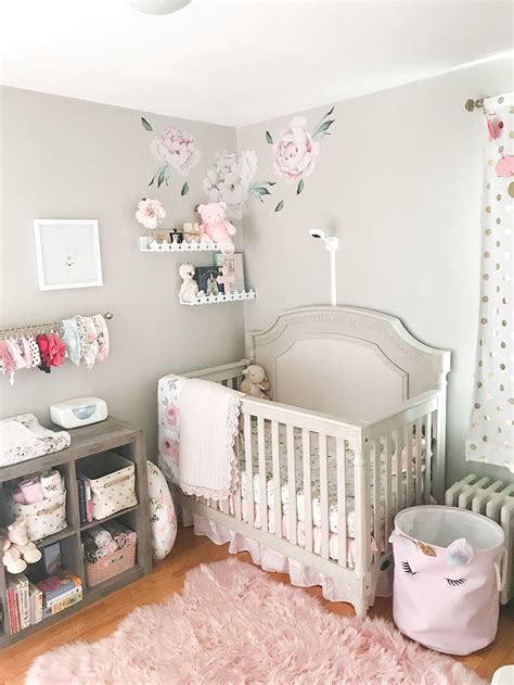 Baby Sarina’s Pink And Gray Floral Nursery | The DOM Family