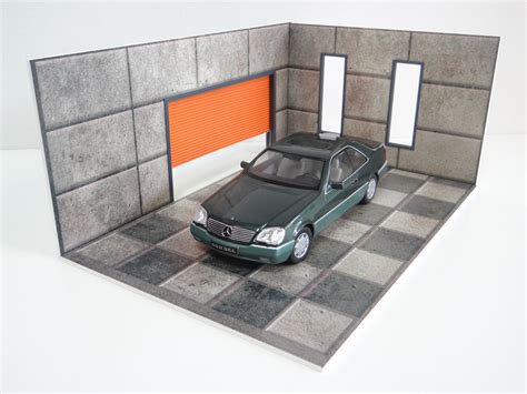 Scale 1:18 Diorama car garage Diorama model kit Model car display ...