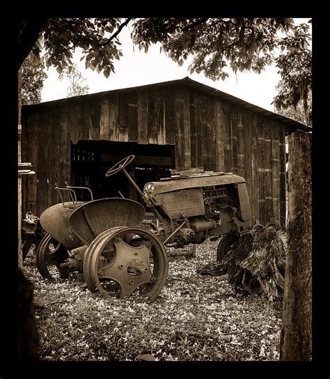 Tractor and Barn Photograph by Linda Olsen