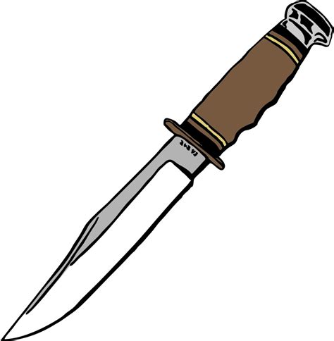 Download Bowie Knife Kitchen Knives Clip Art - Knife Clipart Png ...