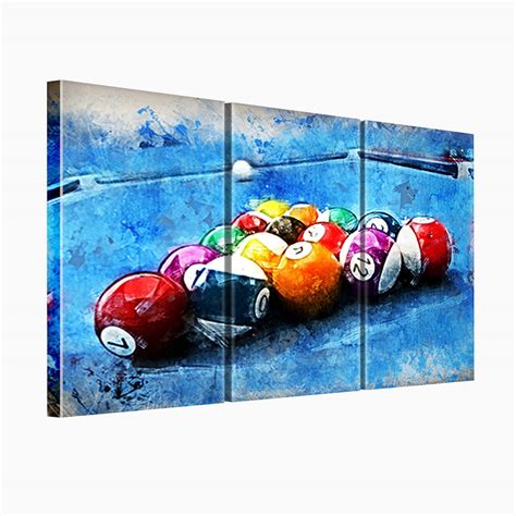 Pool Table Canvas Print. Pool Table Wall Art. Pool Room Decor. Pool ...