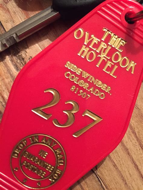 On Sale! The SHINING OVERLOOK Hotel Room 237 KEYCHAIN, key fob horror ...