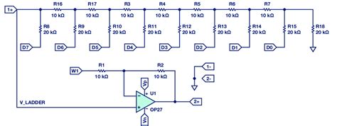 R-2R resistor ladder circuit. | Download Scientific Diagram