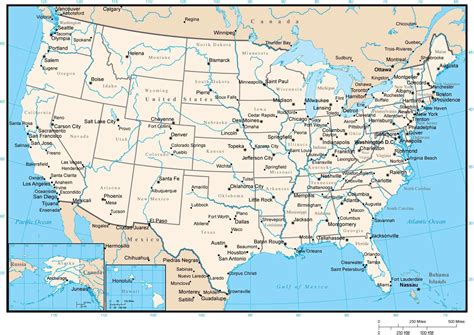 Usa Map States Vector Line Design High Detailed Usa Map Labeled With ...