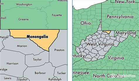 Monongalia County, West Virginia / Map of Monongalia County, WV / Where ...