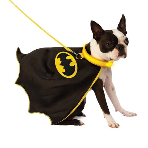 Batman Cape with Light Up Collar and Lead Dog Costume - Pet Costume Center