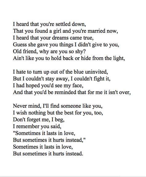 Aesthetics For The Masses: Lyrics Adele, Someone Like You