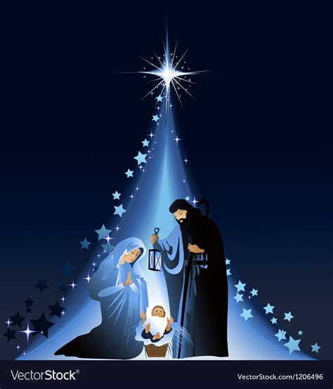 Christmas nativity scene Royalty Free Vector Image