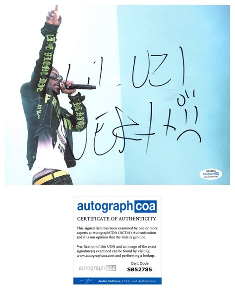 Lil Uzi Vert Signed Autograph 8x10 Photo ACOA | Outlaw Hobbies ...