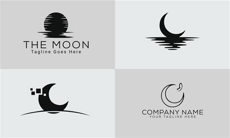 conjunto de iconos de línea de luna simple. logo para sueño, luna ...