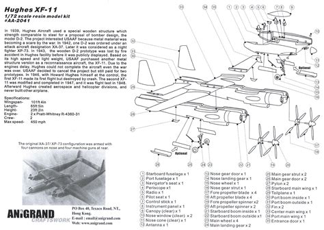 Anigrand Models 1/72 HUGHES XF-11 Howard Hughes WWII Attack Plane