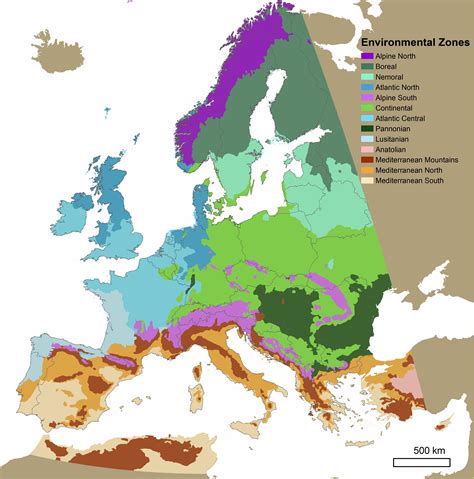 The Environmental & Climatic Zones of Europe : europe