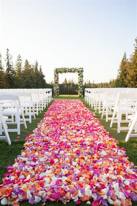 Pretty Petal Wedding Ceremony Aisles