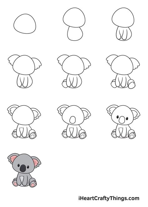 How to Draw Animals – Step by Step Guide | Easy animal drawings, Koala ...